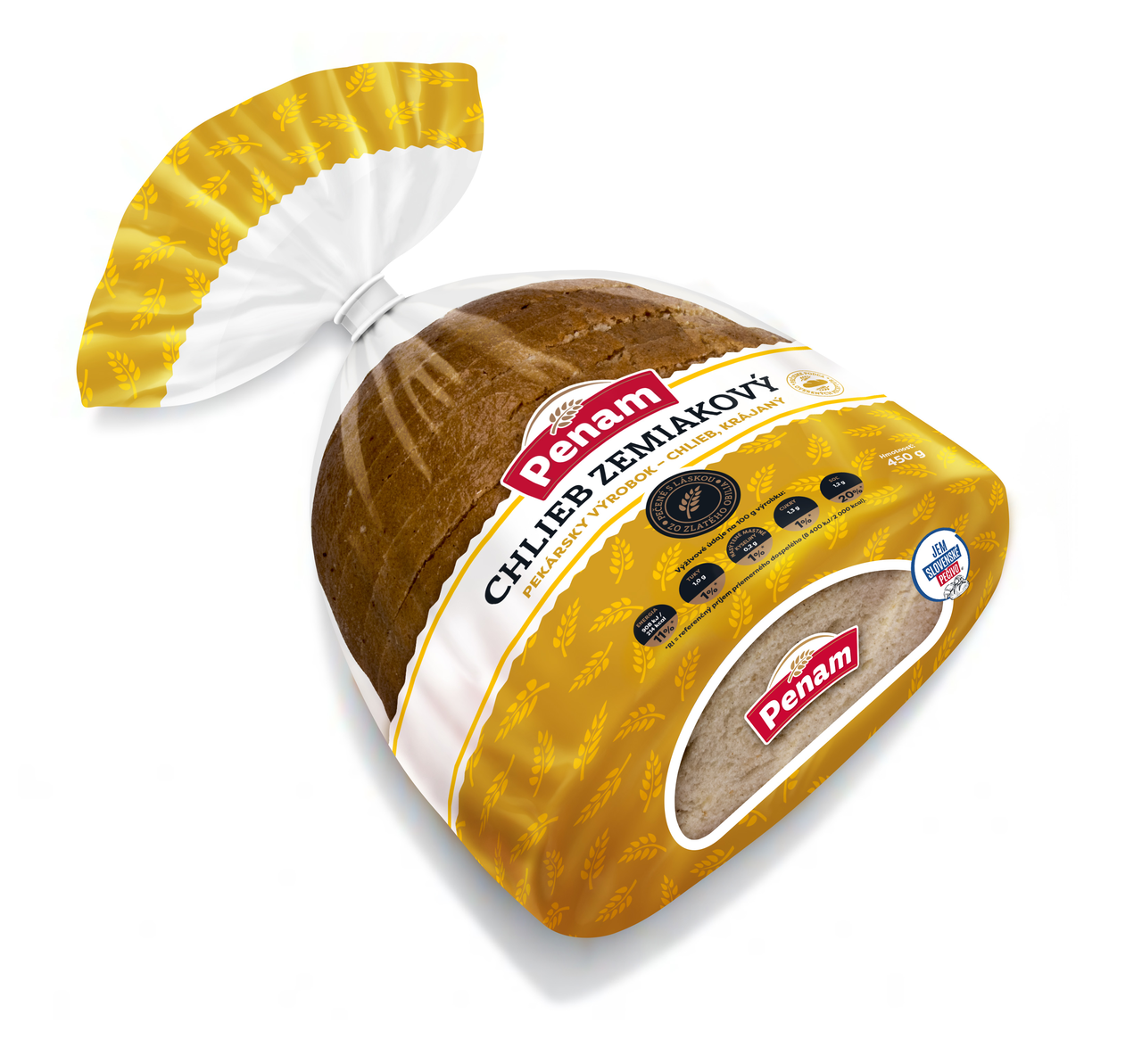 Penam Chlieb zemiakový balený krájaný 450 g