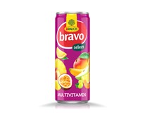 Bravo Multivitamín ovocný nápoj 24x330 ml vratná plechovka