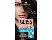 Schwarzkopf Gliss Color farba na vlasy 4-0 prirodzená tmavohnedá 1x1 ks