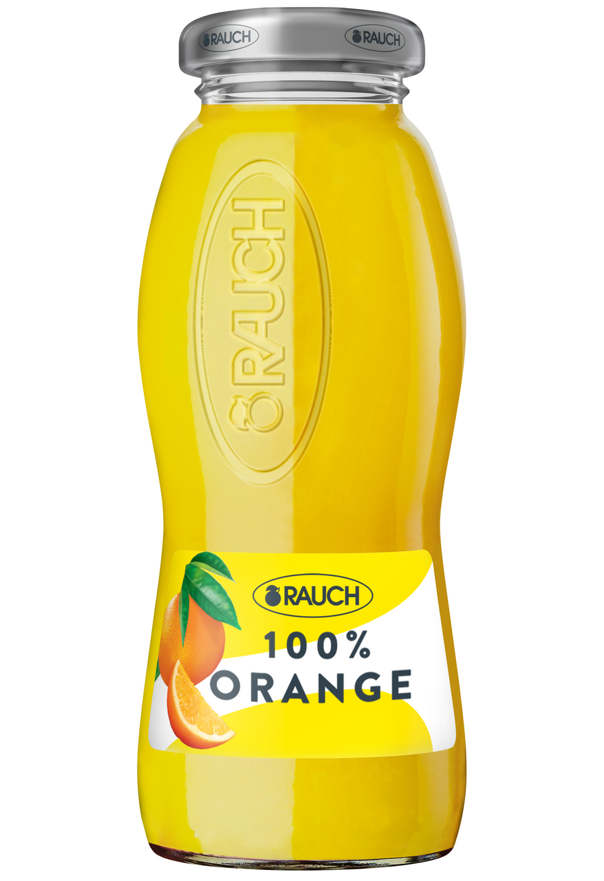 RAUCH džús pomaranč s dužinou 100 % 24 x 200 ml SKLO
