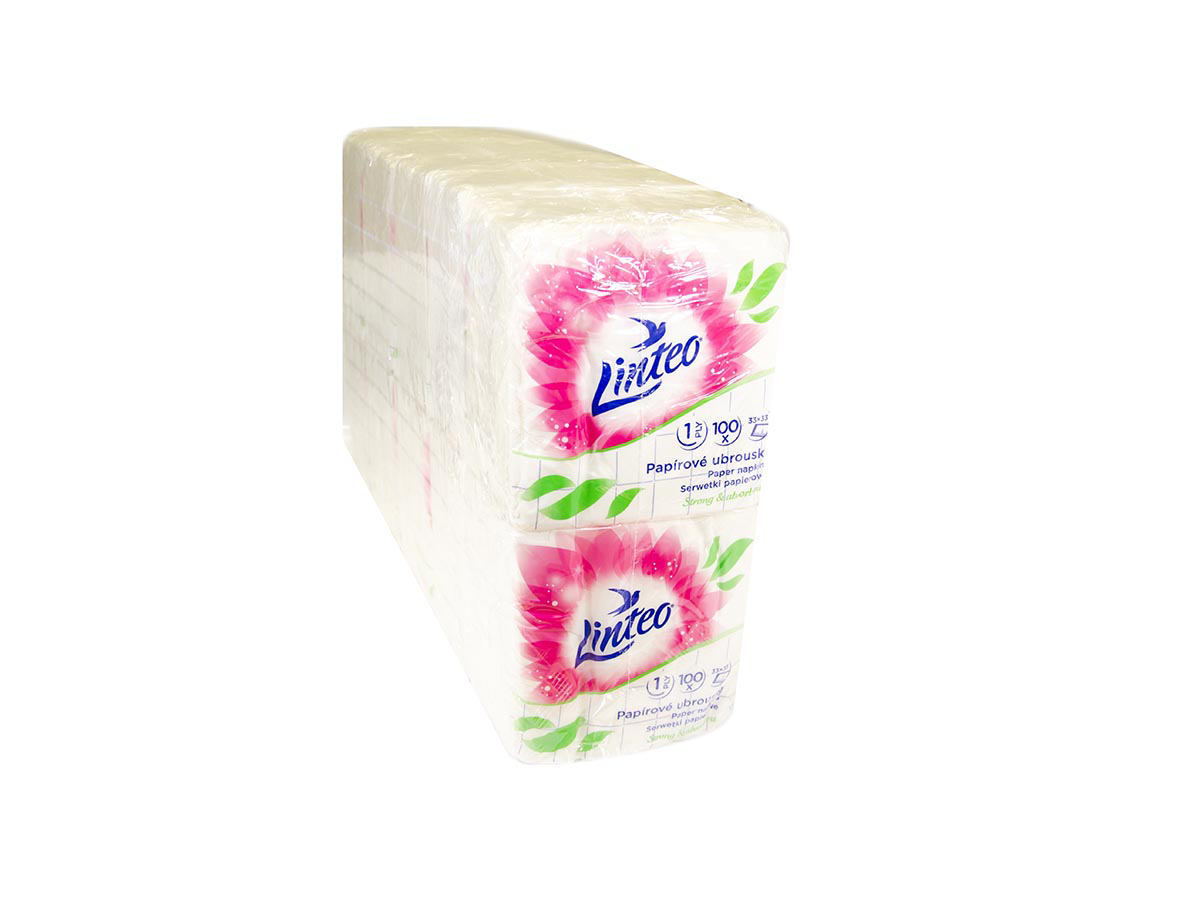 LINTEO Servítky papierové 1vrstvové 33 cm 10 x 100 ks