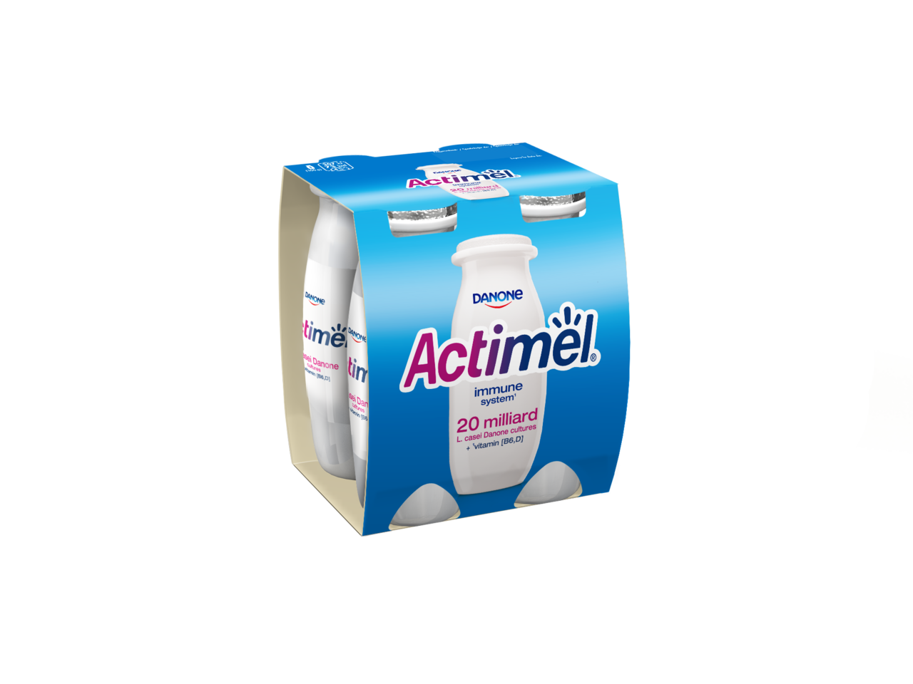 DANONE Actimel Jogurtové mlieko prírodné chlad. 4 x 100 g