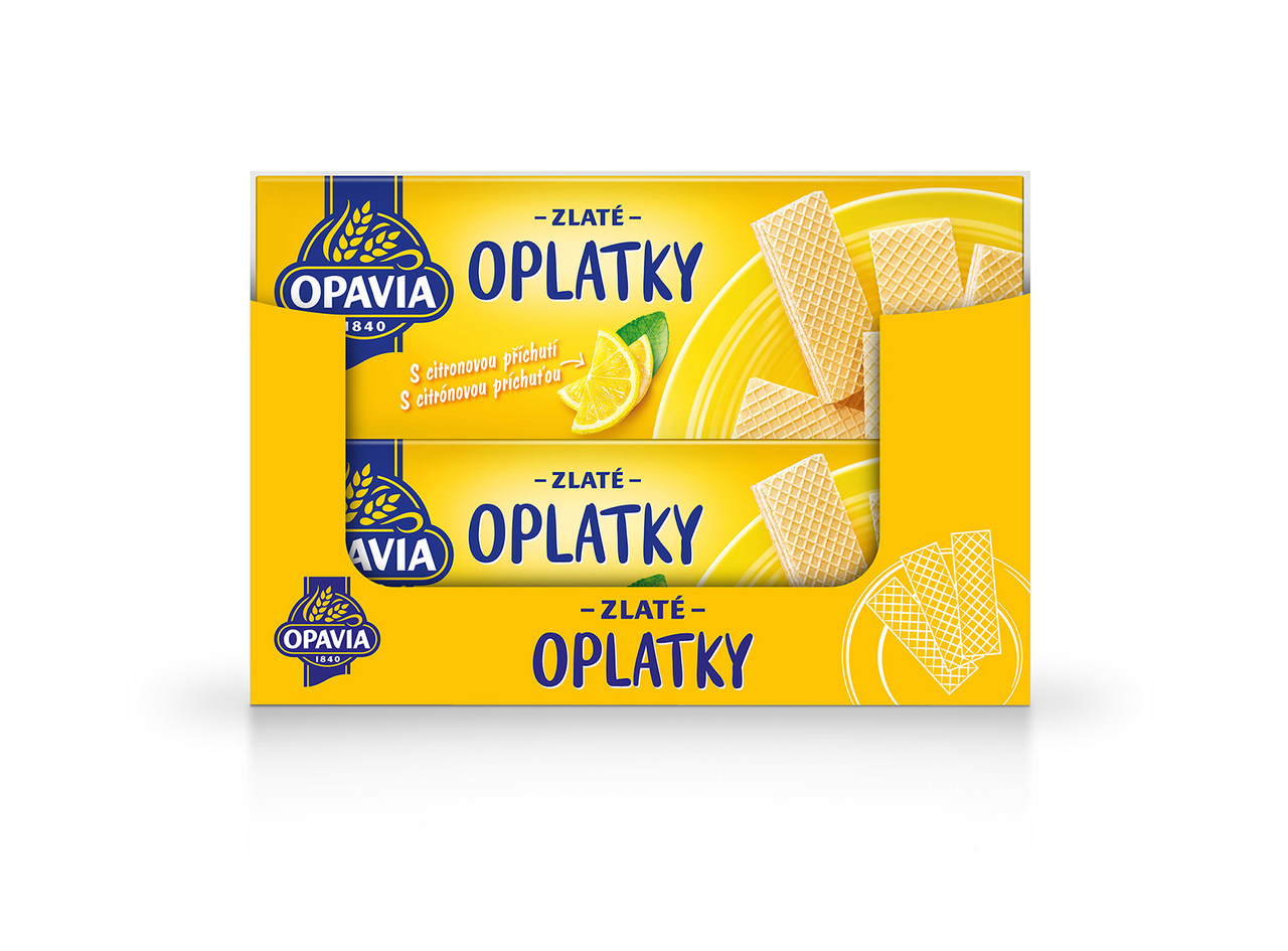 OPAVIA ZLATÉ oblátky s citrónovou príchuťou 14 x 146 g