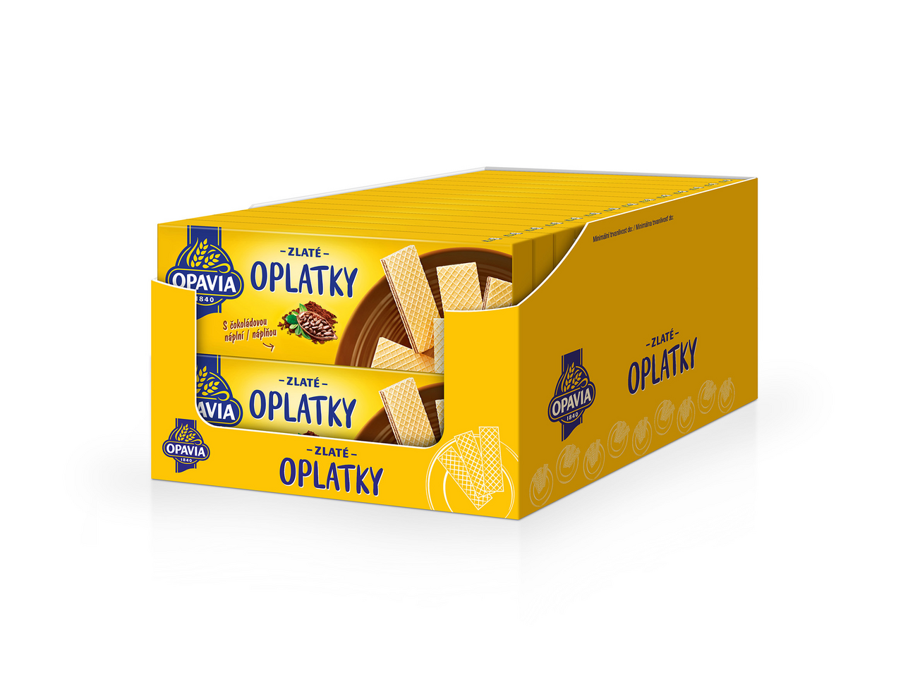 OPAVIA ZLATÉ oblátky s čokoládovou náplňou 14 x 146 g