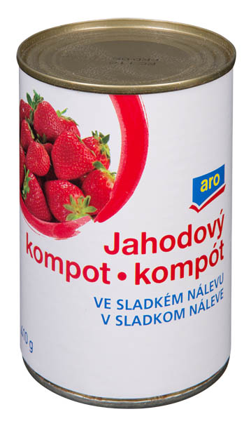 aro Jahodový kompót 8 x 400 g