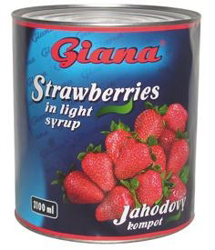 Giana Jahodový kompót 2650 ml