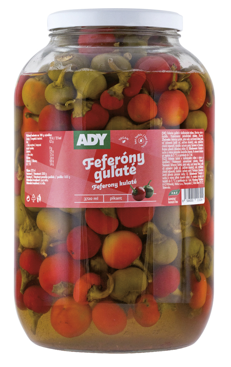 ADY Feferóny guľaté 3200 g