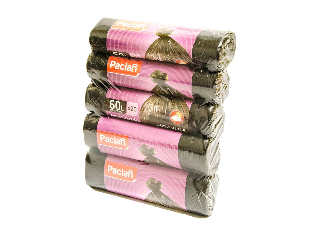 PACLAN Vrecia na odpad economic 60 l 5 x 20 ks 