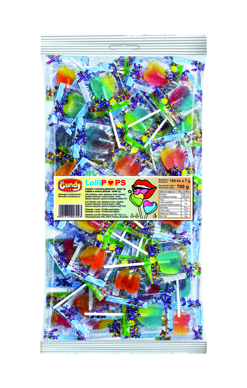 TOL Lízanka ovocná 100 x 7 g