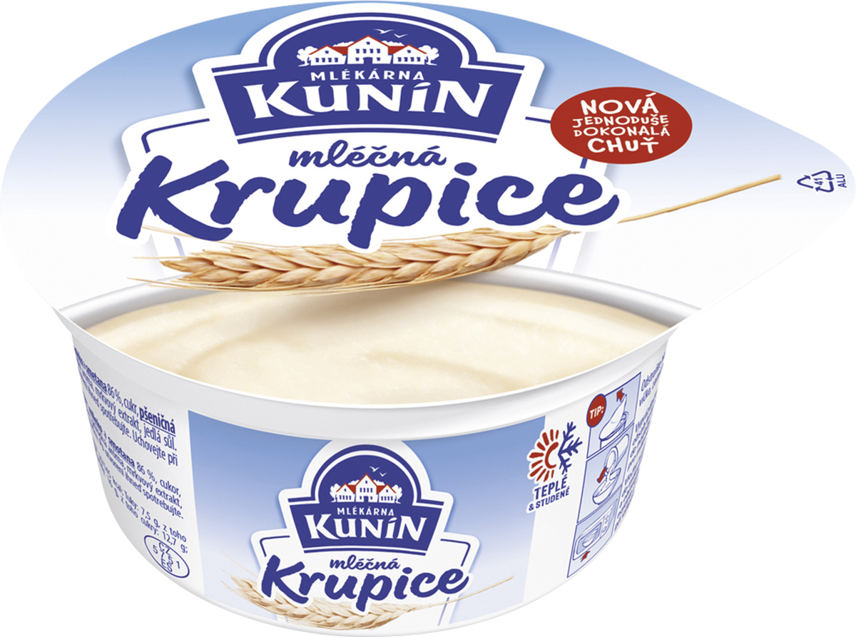 MLÉKÁRNA KUNÍN Krupica mliečna natural chlad. 12 x 150 g