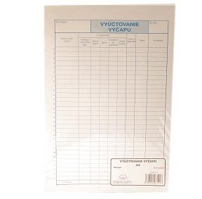 VYUČTOVANIE VÝČAPU A4 3ks