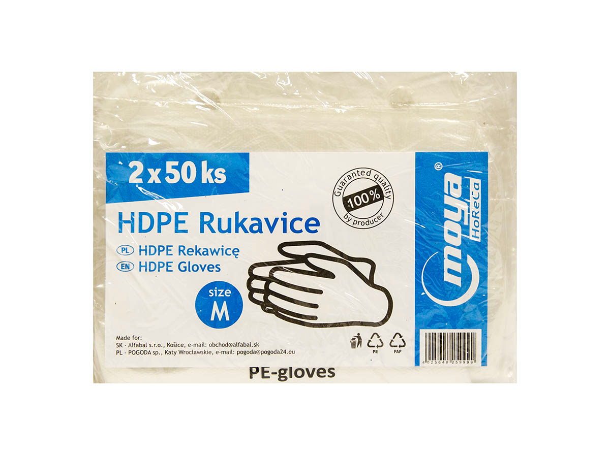 moya Rukavice jednorázové veľkosť M 2 x 50 ks