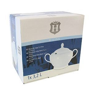 H-LINE Misa na polievku Basic 3,2l porcelán 1ks