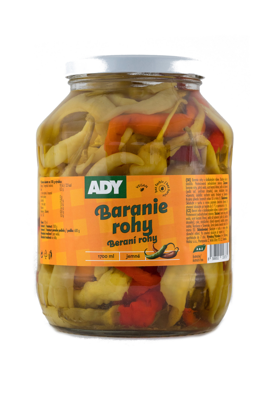 ADY Feferóny baranie rohy 1700 ml