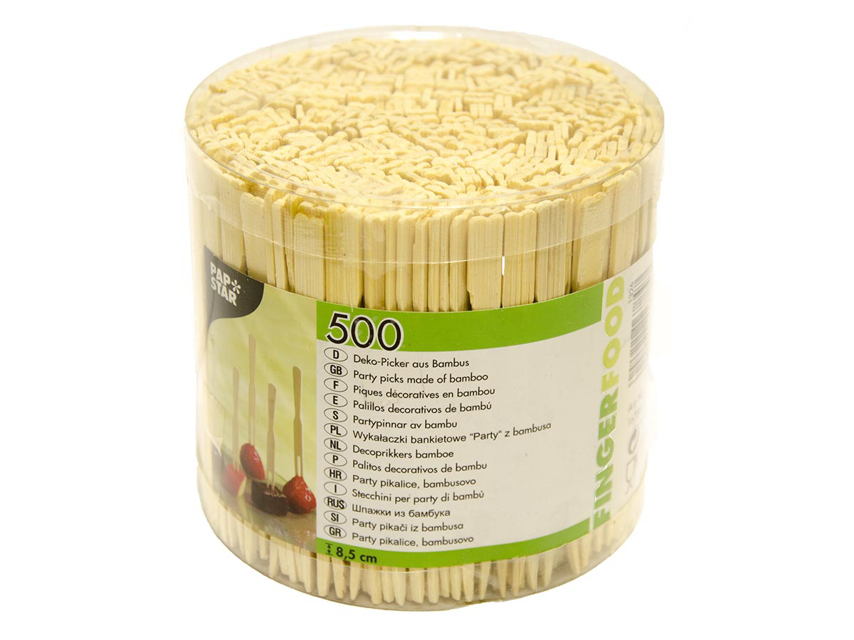 PAPSTAR Napichovadlo Pick Up bambusové 8,5 cm Finger Food 500 ks