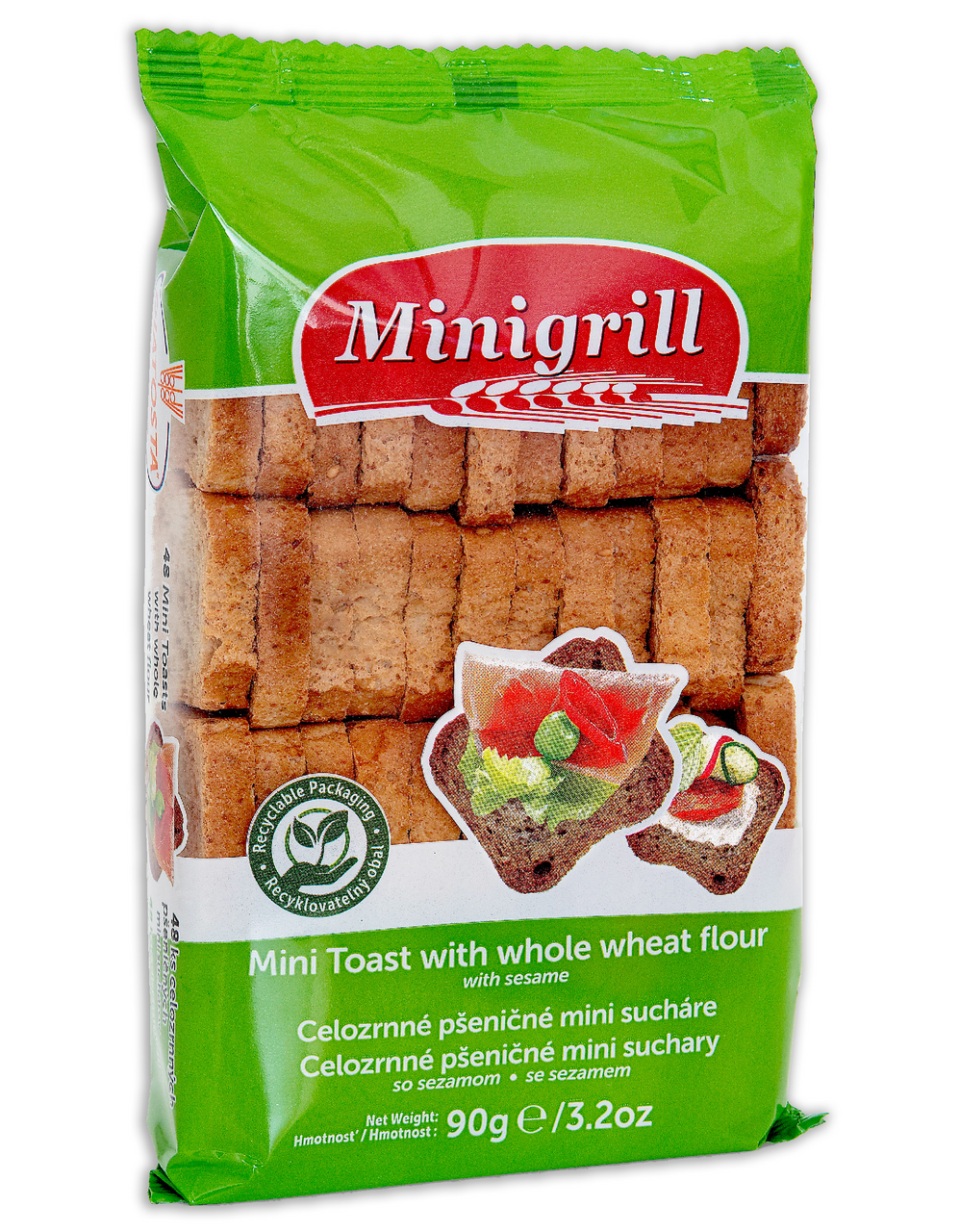 Diatosta Minigrill Sucháre celozrnné 90 g