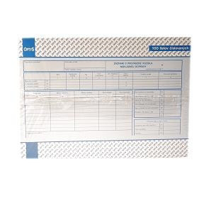 OPTYS Záznam o prevádzke nákladného vozidla A4 3ks