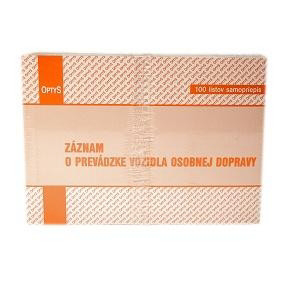 OPTYS Záznam o prevádzke osobného vozidla A5 NCR 5ks