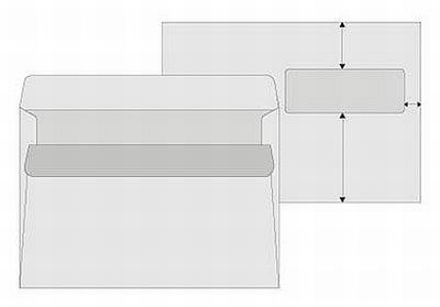 SIGMA Obálka C5 s okienkom samolepiaca biela 100 ks