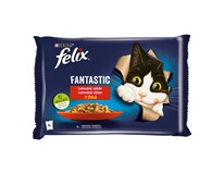 Felix Fantastic králičie a jahňacie krmivo pre mačky 4x85 g