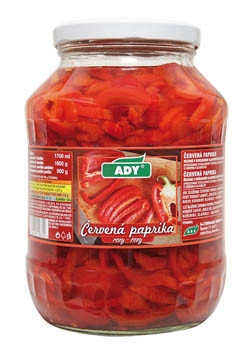 ADY Paprika červená rezaná 1700 ml