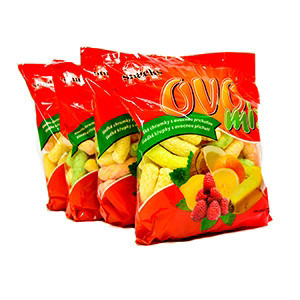 M-snack Ovocné chrumky mix 4 x 100 g