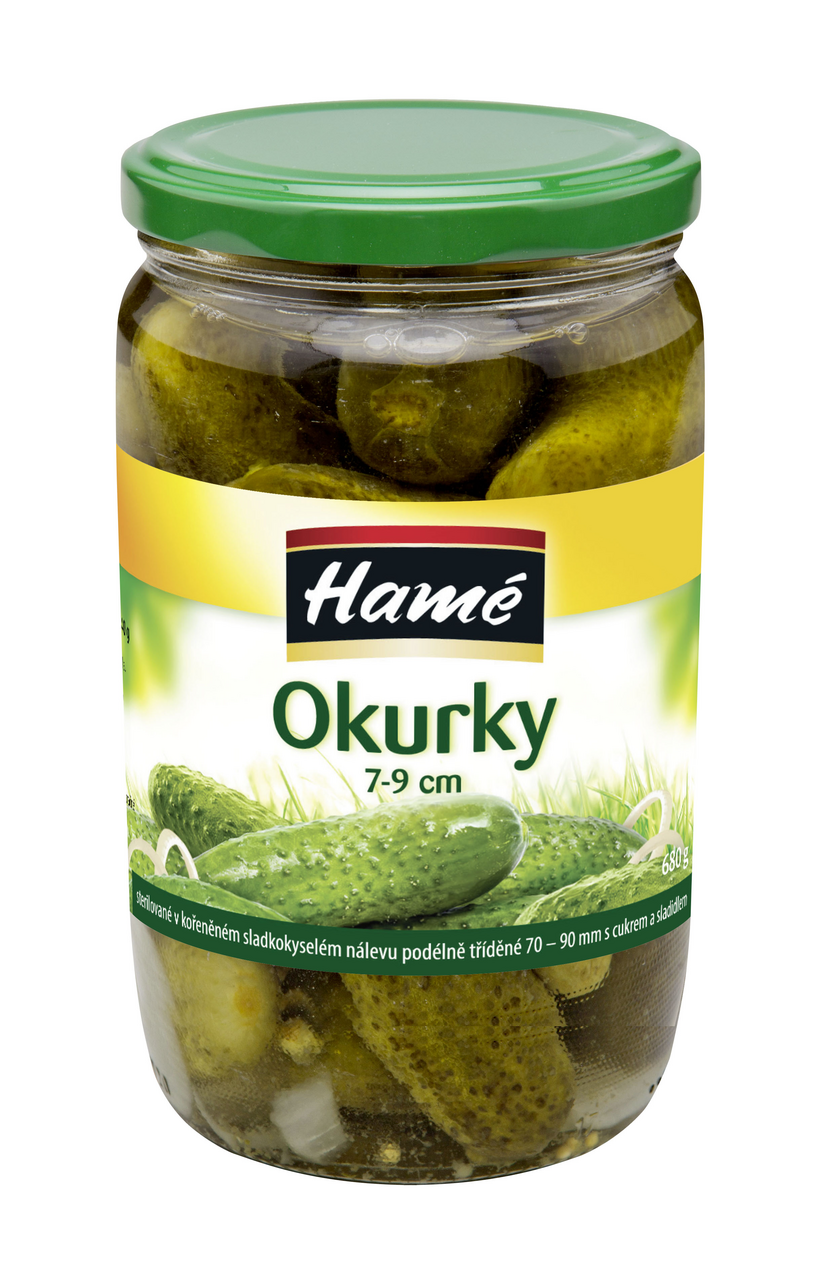 Hamé uhorky veľkosť 7 - 9 cm 8 x 680 g