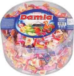 damla plnené ovocné karamelky 1 kg