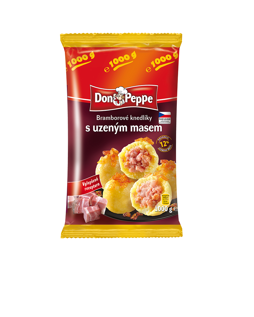 DON PEPPE Zemiakové knedle s údeným mäsom mraz. 1 kg