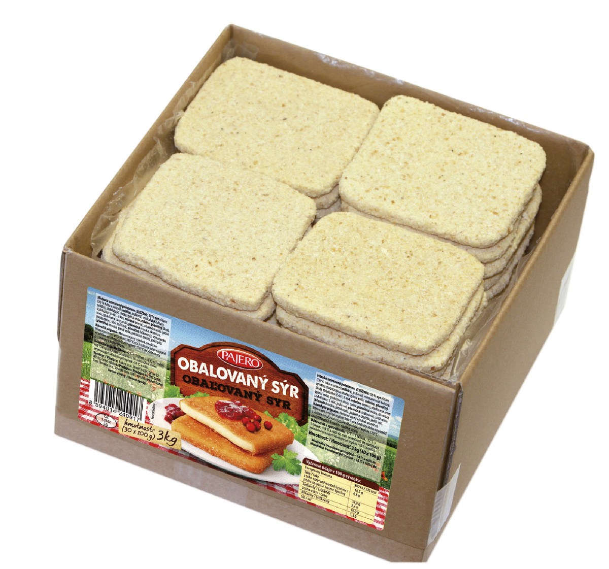 PAJERO Obaľovaný syr mraz. 30x100 g