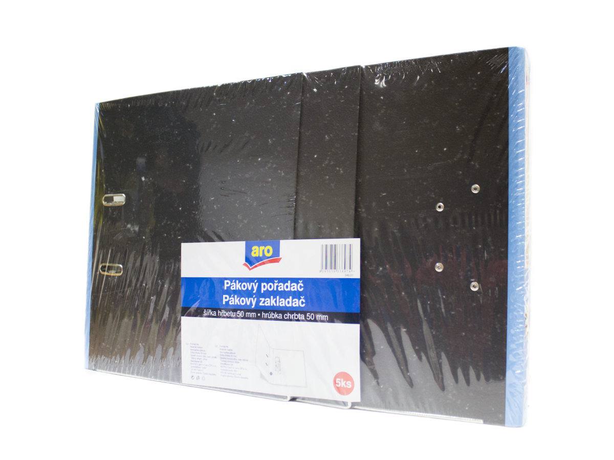 aro Zakladač pákový mramorový A4 50 mm modrý 5 ks