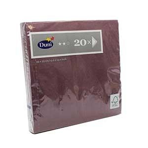 Duni servítky papierové Plum 3-vrstvové 33cm 20 ks