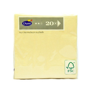 Duni servítky cream 3-vrstvové 24cm 20 ks