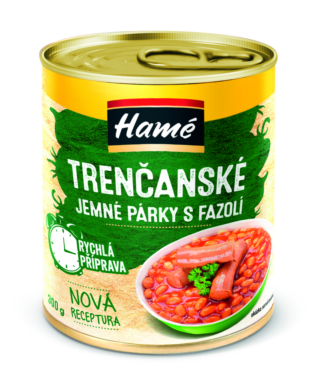 Hamé Trenčianske jemné párky s fazuľou 10 x 300 g