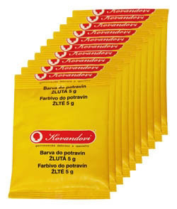 KOVANDOVI Potravinárske farbivo žlté 10 x 5 g