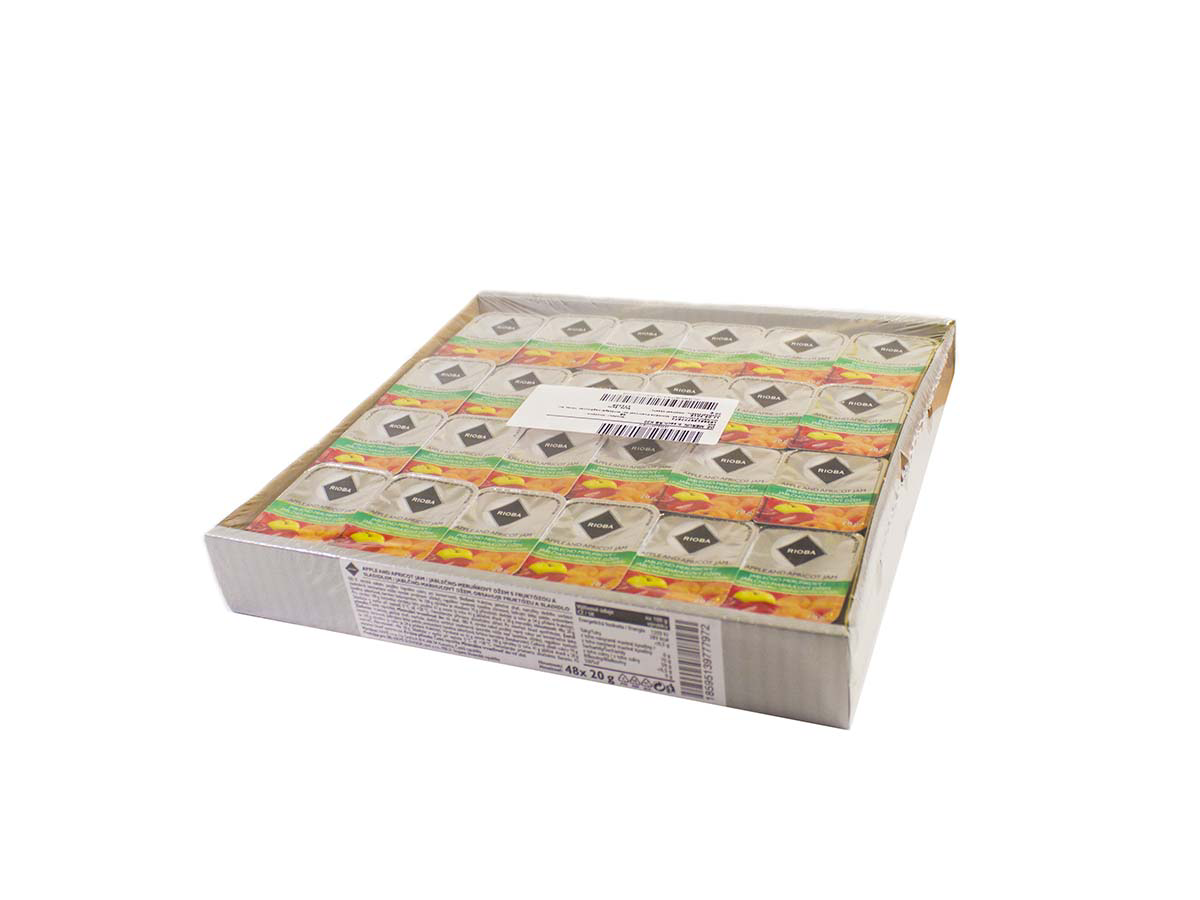 RIOBA Džem jablkovo - marhuľový porcie so zníženým obsahom cukru 48 x 20 g