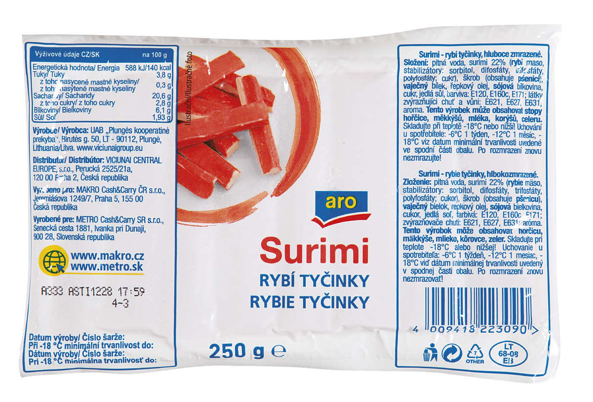 aro Surimi rybie tyčinky mraz. 250 g