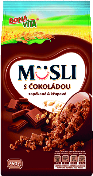 BONAVITA Müsli zapekané čokoládové 750 g