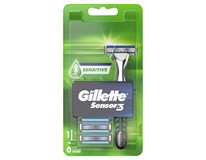 Gillette Sensor strojček + 6 náhradných hlavíc 1ks