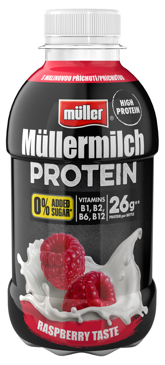 müller Müllermilch Protein Zero mliečny nápoj mix II (malina, cookies) chlad. 400 g