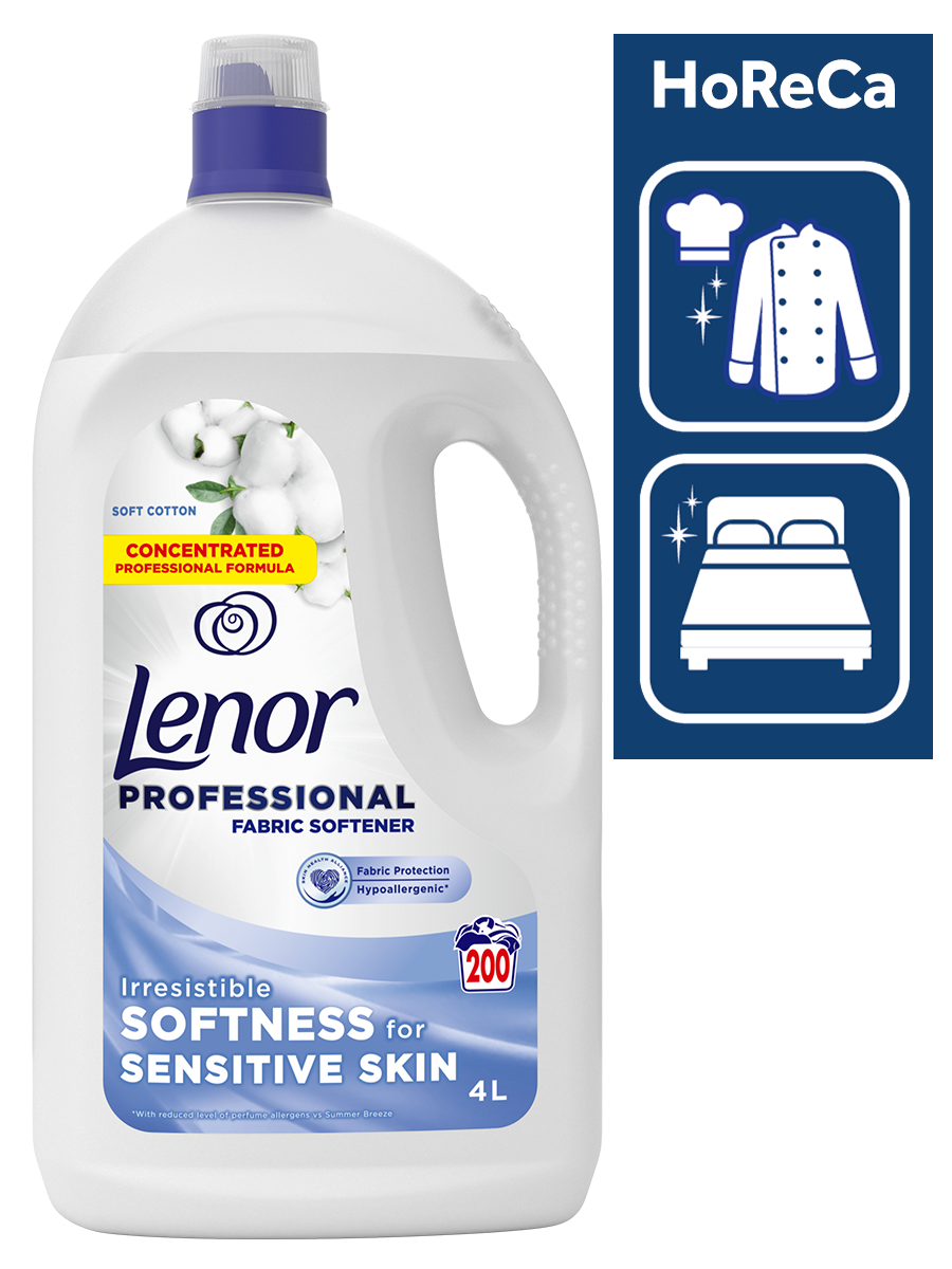 P&G Professional Lenor Sensitive aviváž (200 praní) 4 l
