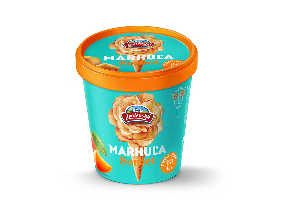 Zvolenský Sorbet marhuľa mraz. 420 ml