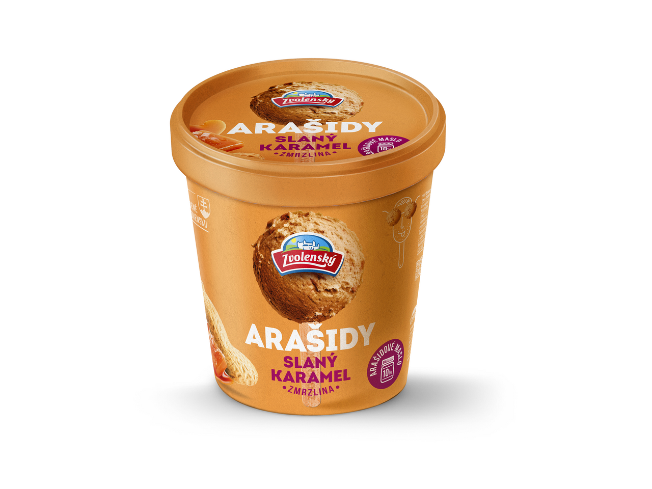 Zvolenský Smotanová zmrzlina arašidová mraz. 420 ml