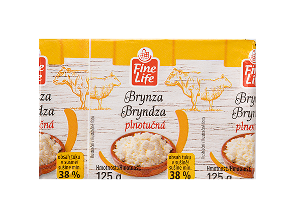 Fine Life Bryndza plnotučná chlad. 8 x 125 g