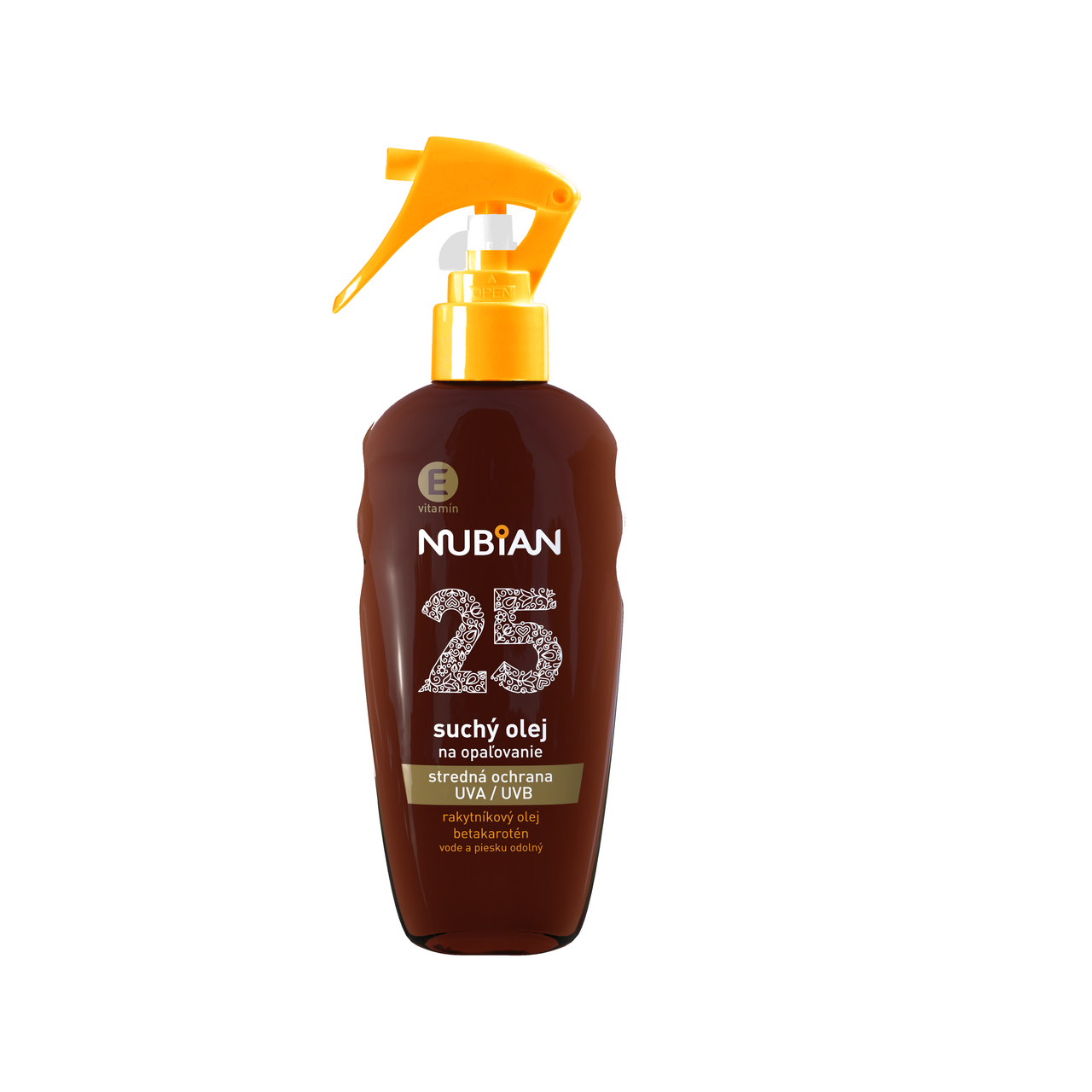 NUBIAN OF 25 Suchý olej na opaľovanie 200 ml