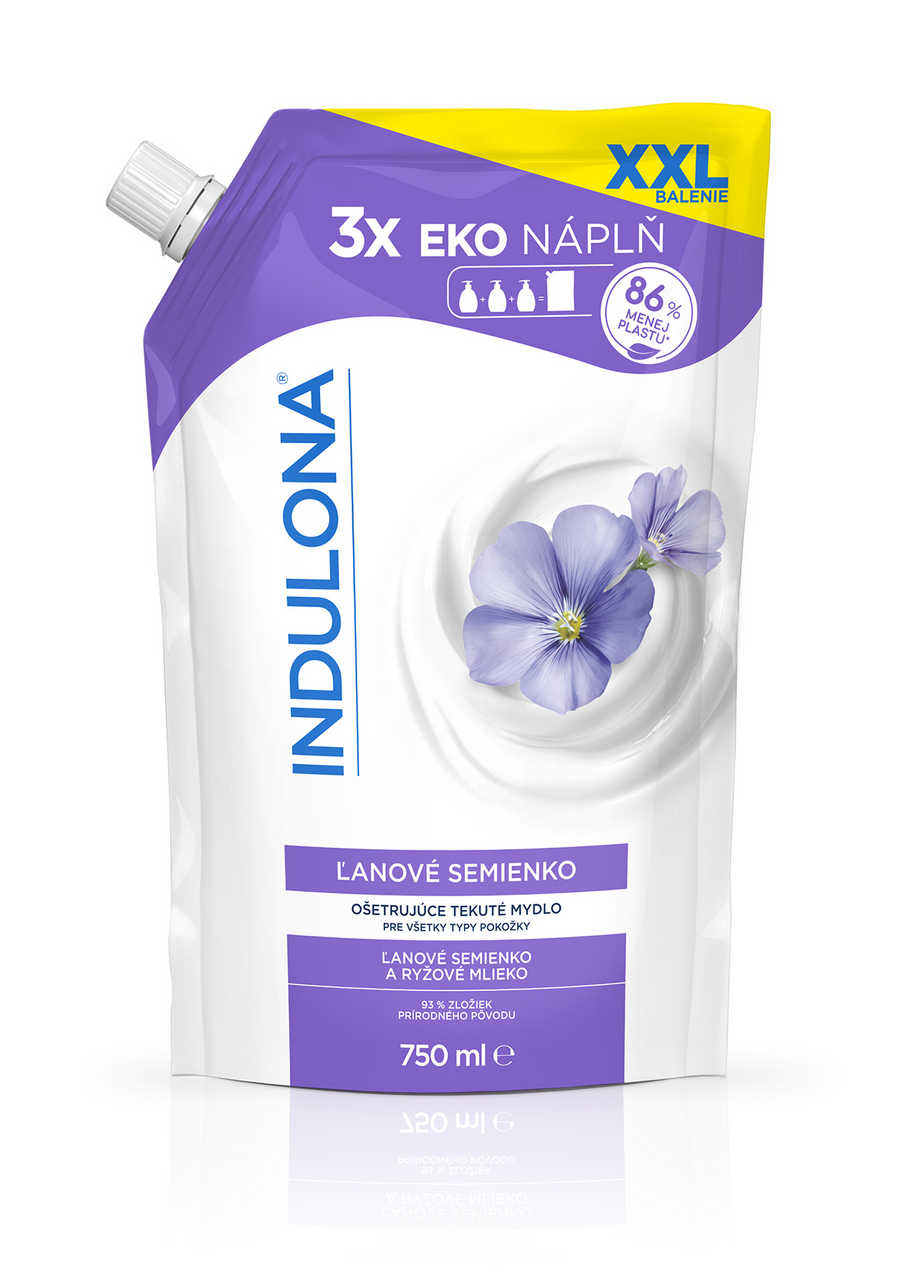 INDULONA Ľanové semienko tekuté mydlo náhradná náplň 750 ml