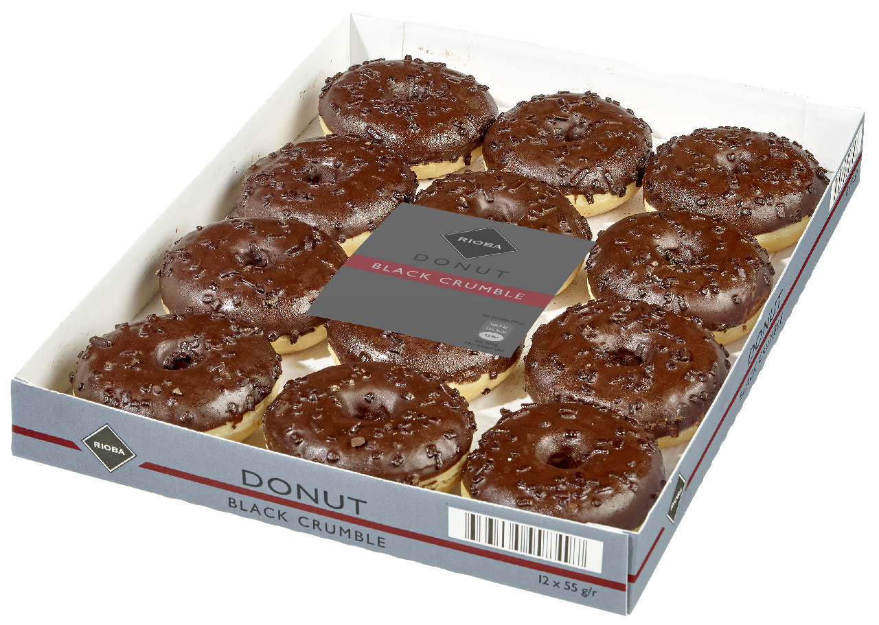 RIOBA Donut black mraz. 12 x 55 g