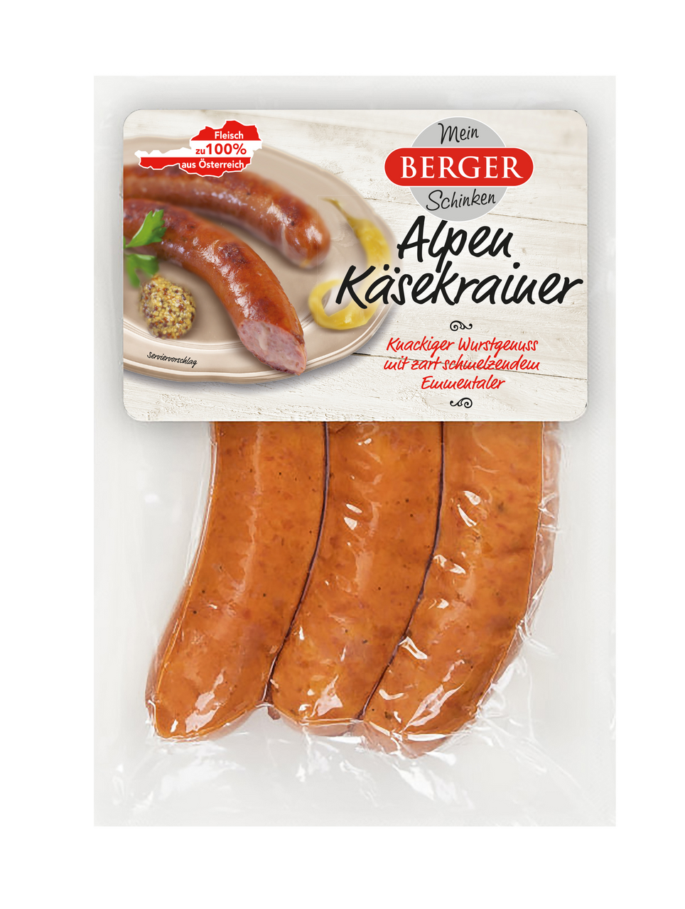 BERGER Alpen - Käsekrainer chlad. 340 g