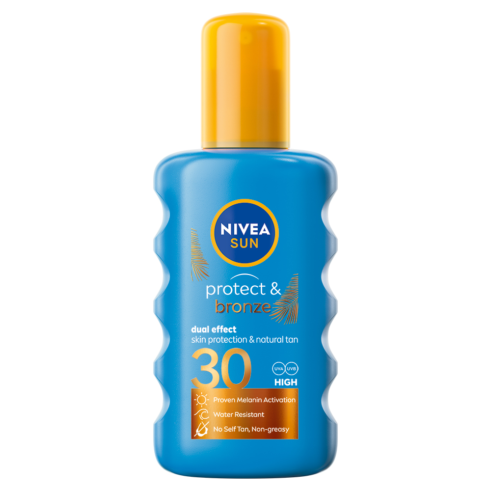 NIVEA Sun protect & bronze OF 30 Olej na opaľovanie v spreji 200 ml