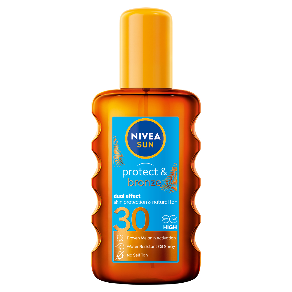 NIVEA Sun protect & bronze OF 30 Olej na opaľovanie v spreji 200 ml